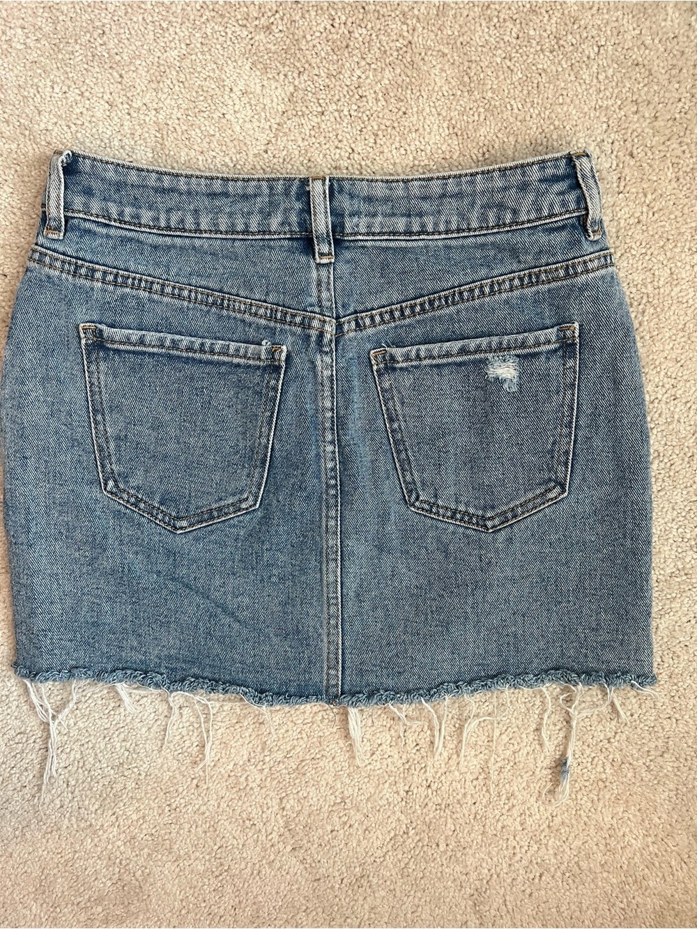 PacSun Light Blue Distressed Denim Mini Skirt - Picture 2 of 5